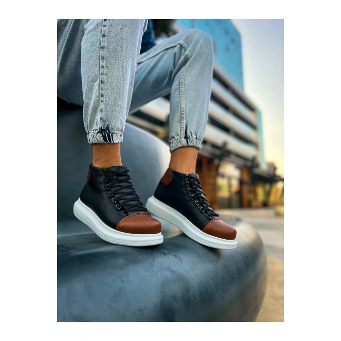 CH258 - GBT Roma Colourful Erkek Bot SIYAH/TABA