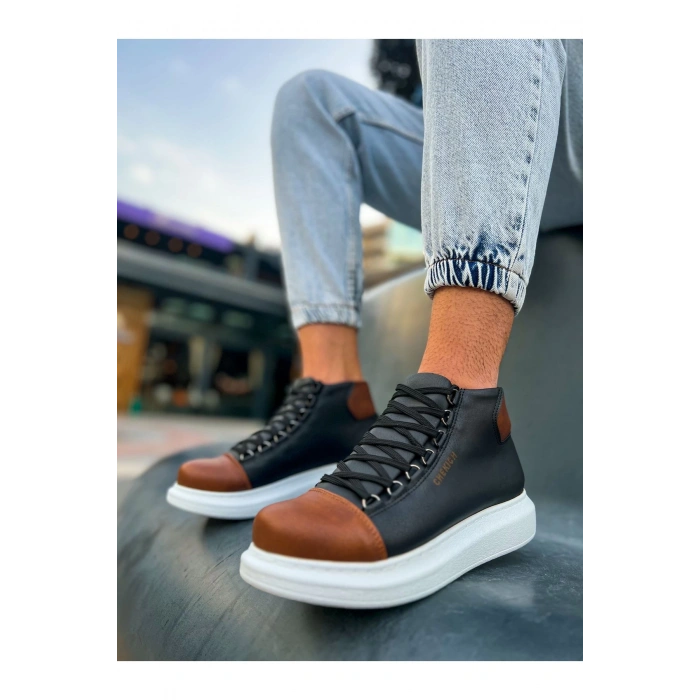 CH258 - GBT Roma Colourful Erkek Bot SIYAH/TABA