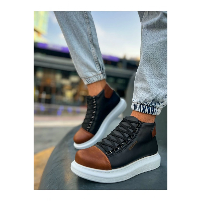 CH258 - GBT Roma Colourful Erkek Bot SIYAH/TABA