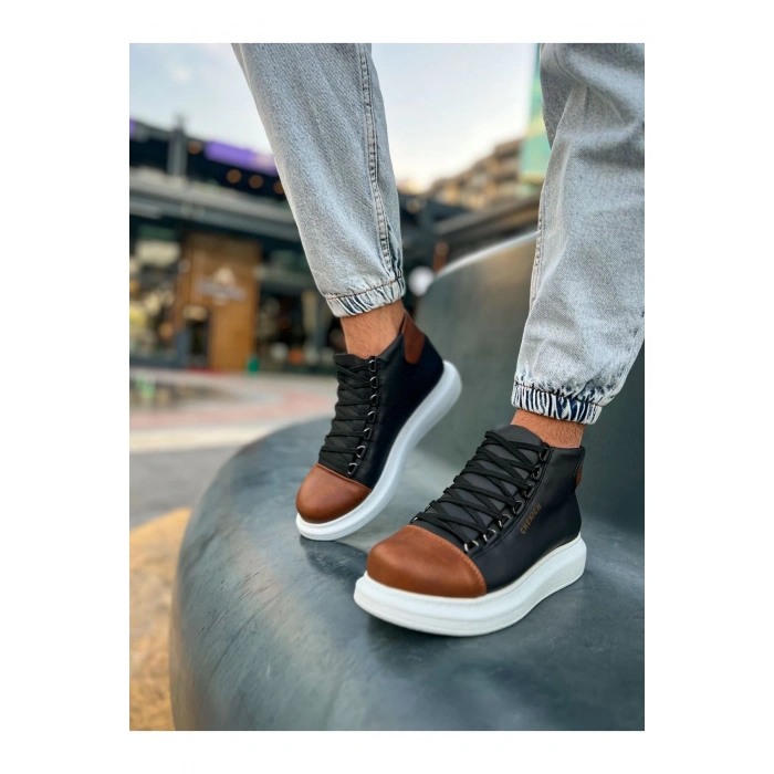 CH258 - GBT Roma Colourful Erkek Bot SIYAH/TABA