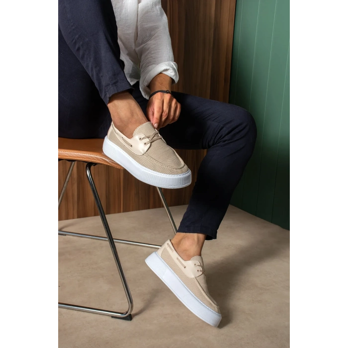 CH2602 - Triko Erkek Ayakkabı BEJ
