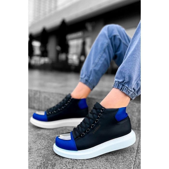 CH267 - GBT Roma Mirror Erkek Bot SIYAH/SAX MAVI