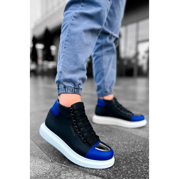 CH267 - GBT Roma Mirror Erkek Bot SIYAH/SAX MAVI