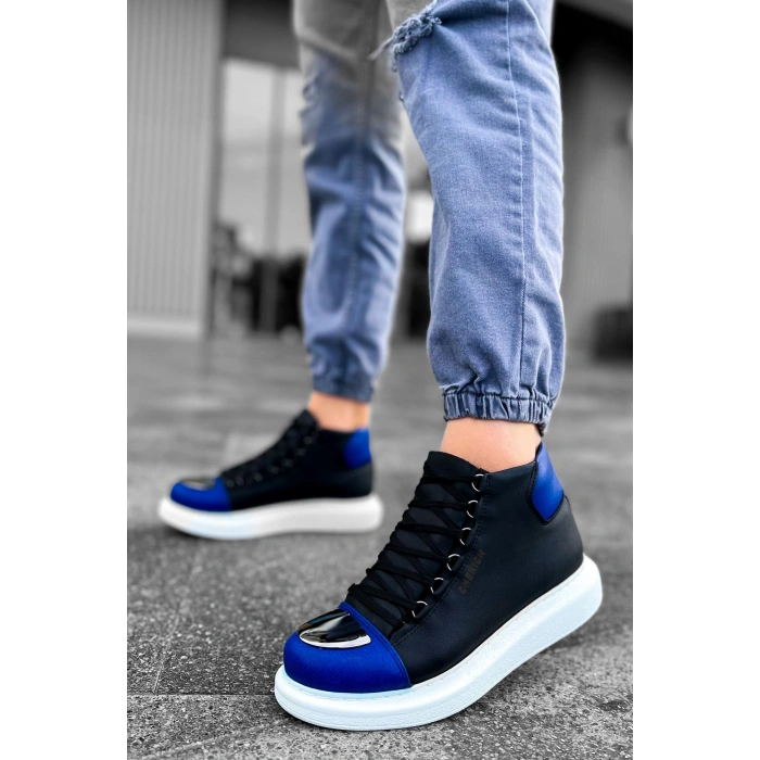 CH267 - GBT Roma Mirror Erkek Bot SIYAH/SAX MAVI