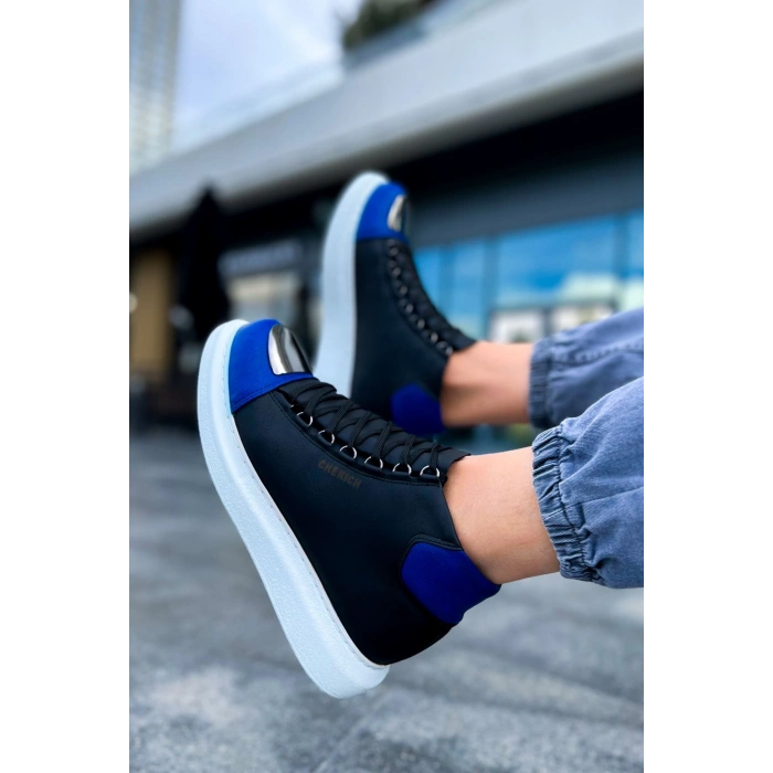 CH267 - GBT Roma Mirror Erkek Bot SIYAH/SAX MAVI