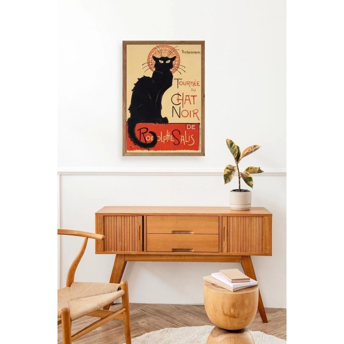 Chat Noir Ahşap Çerçeveli Tablo 50 x 70
