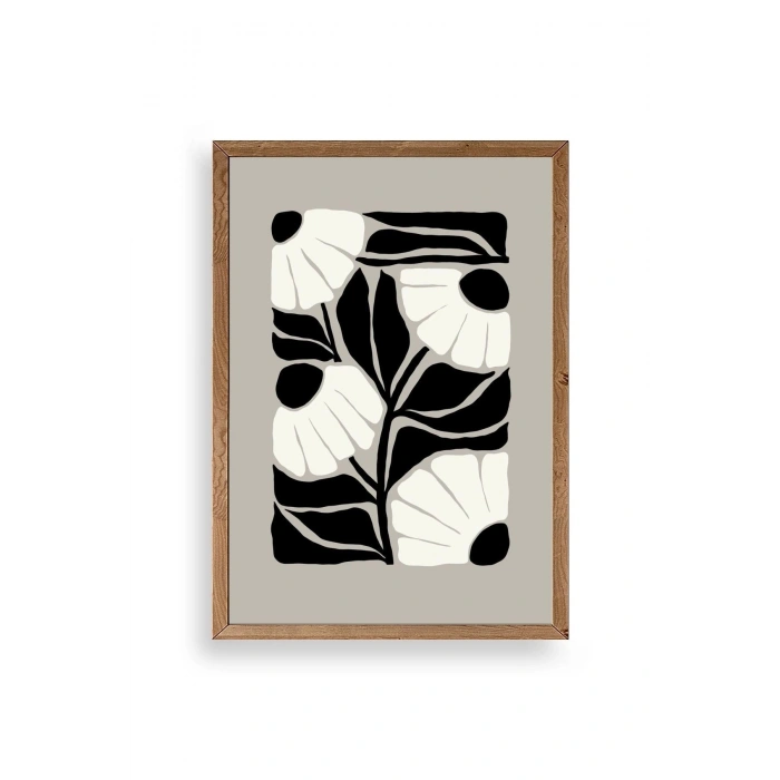 Çiçek Ahşap Çerçeveli Tablo 17 x 23