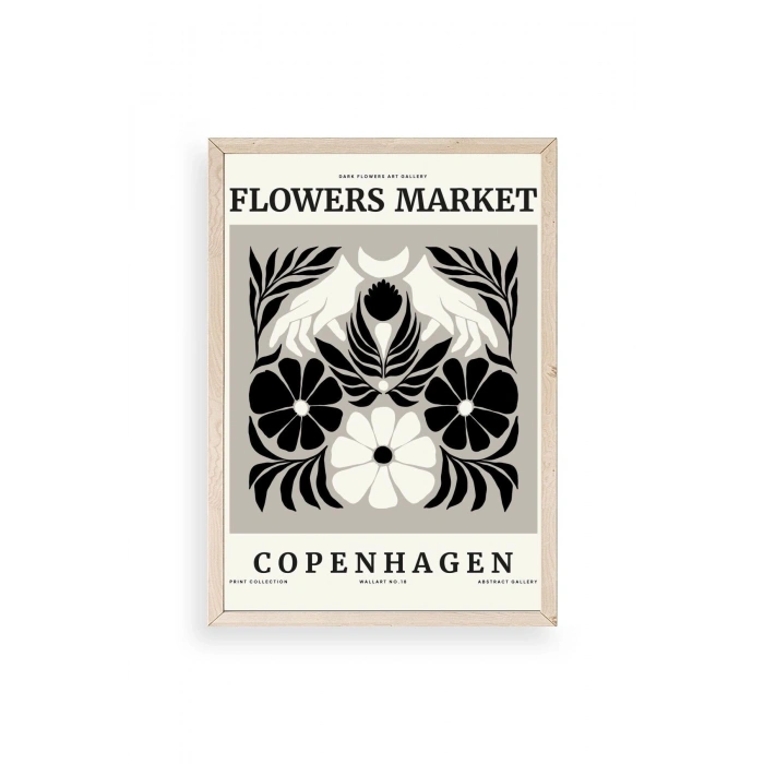 Çiçek Ahşap Çerçeveli Tablo 17 x 23