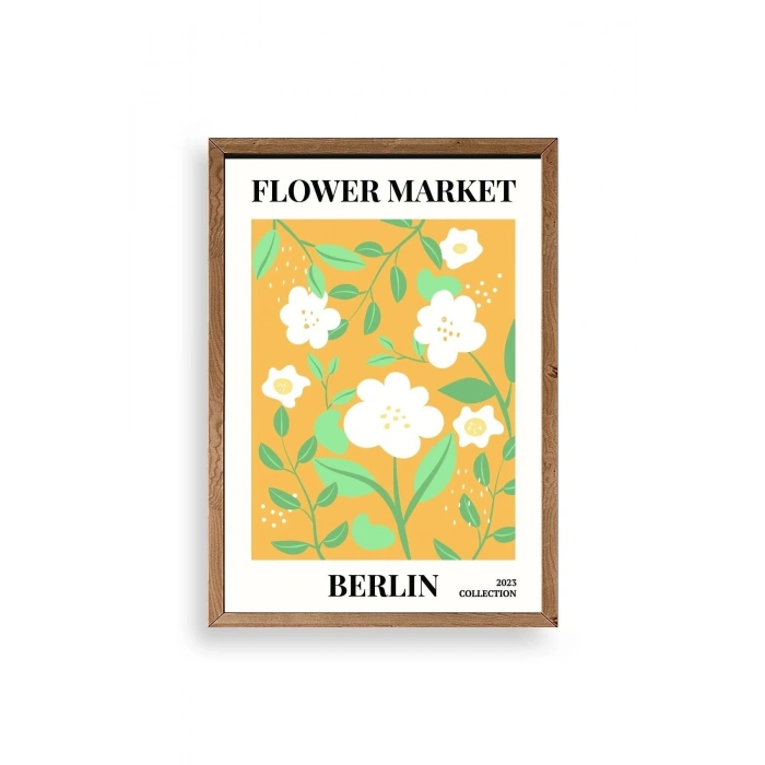 Çiçek Ahşap Çerçeveli Tablo 17 x 23