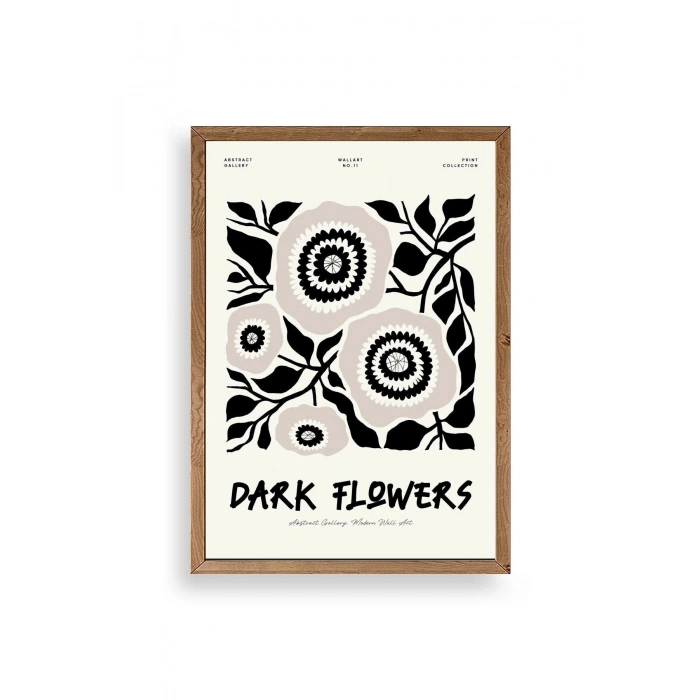 Çiçek Ahşap Çerçeveli Tablo 17 x 23