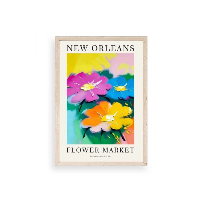 Çiçek Ahşap Çerçeveli Tablo 17 x 23