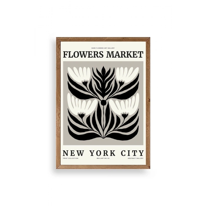 Çiçek Ahşap Çerçeveli Tablo 17 x 23