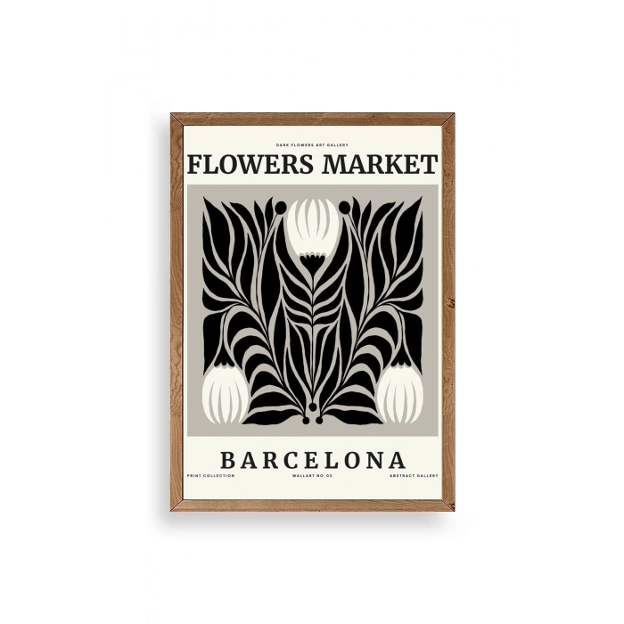 Çiçek Ahşap Çerçeveli Tablo 17 x 23