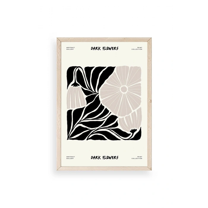 Çiçek Ahşap Çerçeveli Tablo 17 x 23