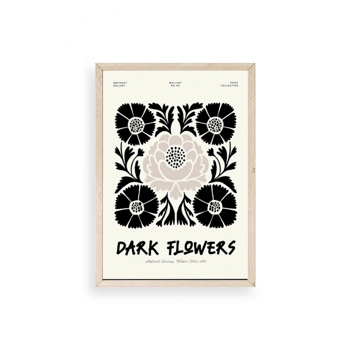 Çiçek Ahşap Çerçeveli Tablo 17 x 23