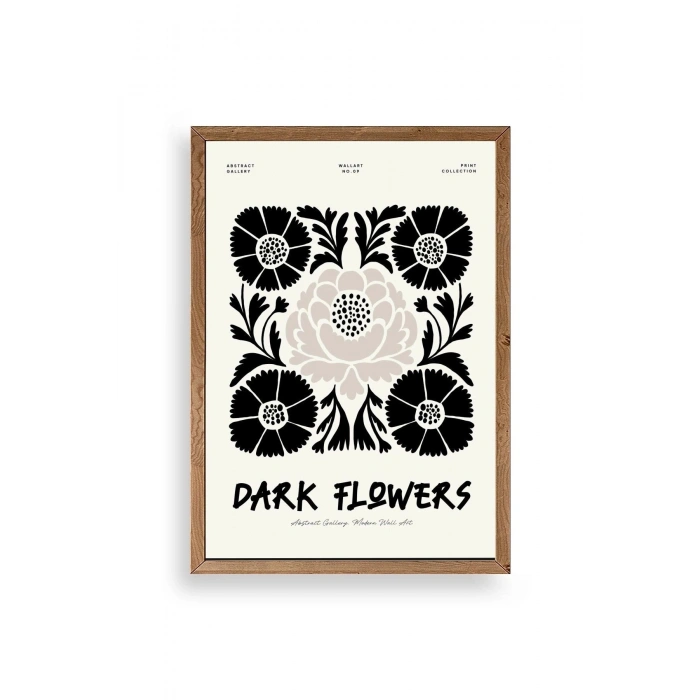 Çiçek Ahşap Çerçeveli Tablo 17 x 23