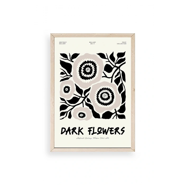 Çiçek Ahşap Çerçeveli Tablo 17 x 23