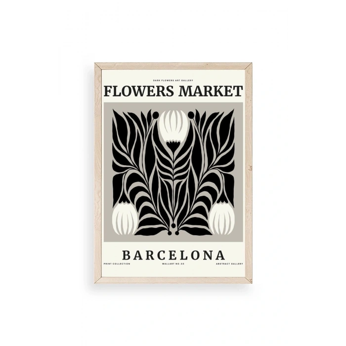 Çiçek Ahşap Çerçeveli Tablo 17 x 23