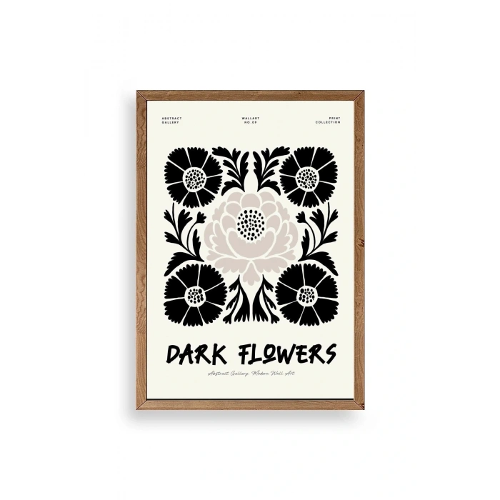 Çiçek Ahşap Çerçeveli Tablo 17 x 23