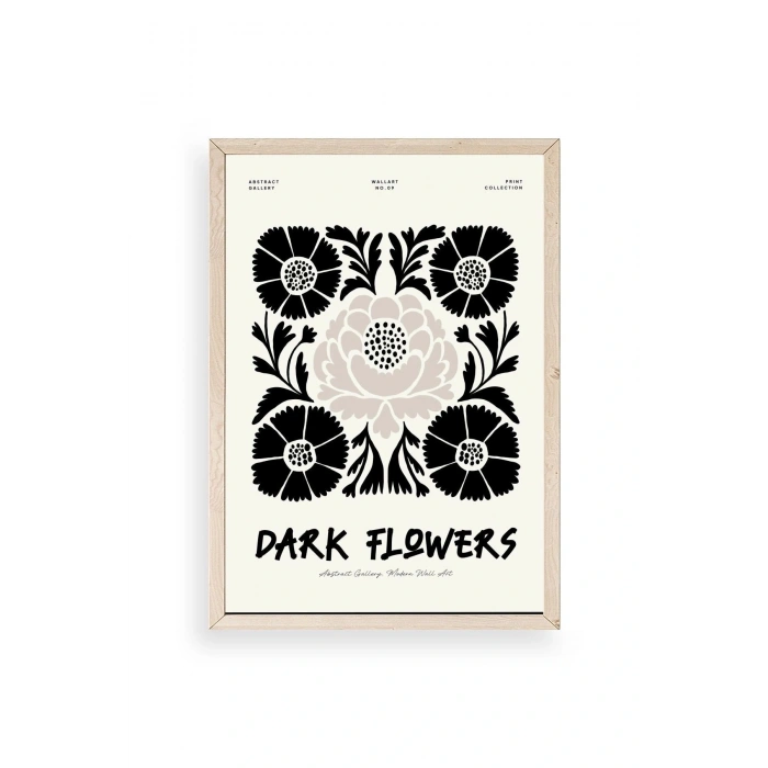 Çiçek Ahşap Çerçeveli Tablo 17 x 23