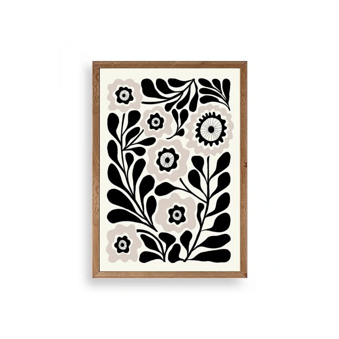 Çiçek Ahşap Çerçeveli Tablo 17 x 23