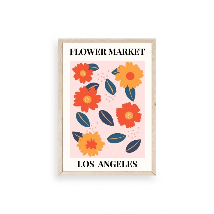 Çiçek Ahşap Çerçeveli Tablo 17 x 23