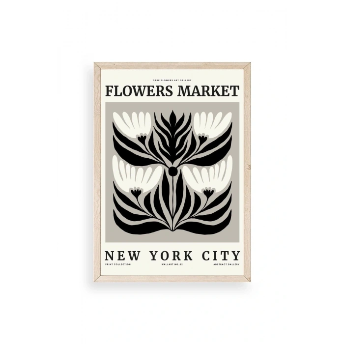 Çiçek Ahşap Çerçeveli Tablo 17 x 23