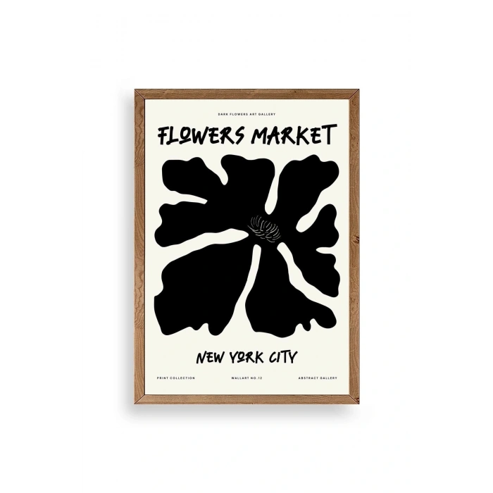 Çiçek Ahşap Çerçeveli Tablo 17 x 23