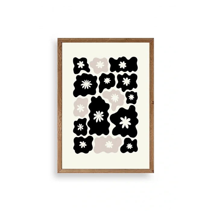 Çiçek Ahşap Çerçeveli Tablo 17 x 23