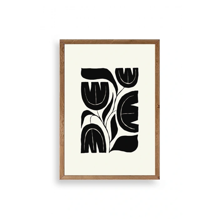 Çiçek Ahşap Çerçeveli Tablo 17 x 23