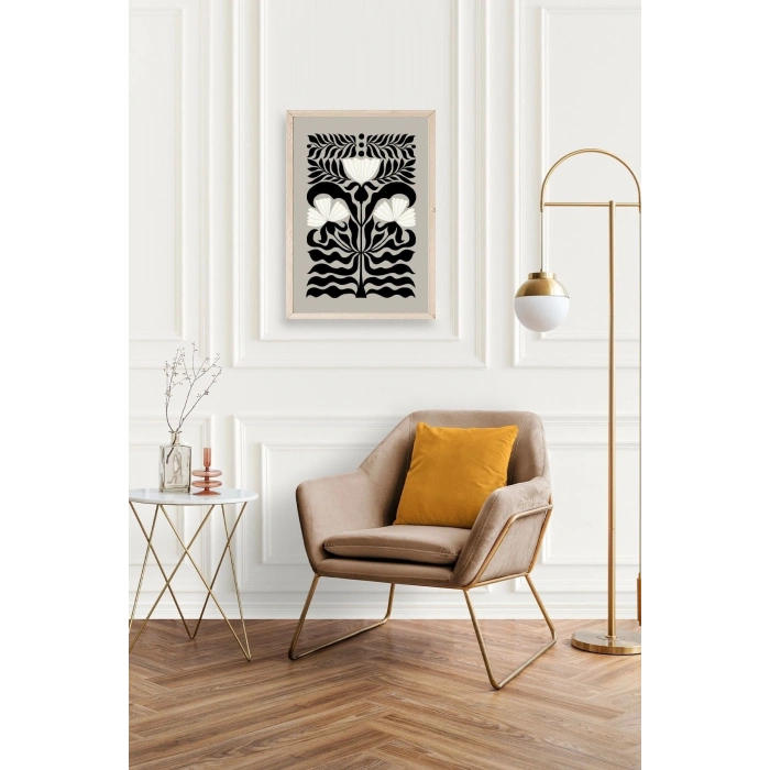 Çiçek Ahşap Çerçeveli Tablo 17 x 23