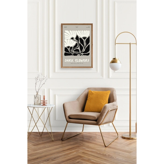 Çiçek Ahşap Çerçeveli Tablo 17 x 23