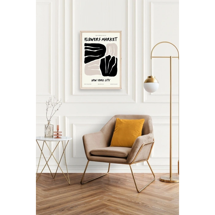 Çiçek Ahşap Çerçeveli Tablo 17 x 23