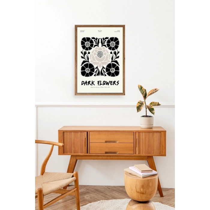 Çiçek Ahşap Çerçeveli Tablo 17 x 23