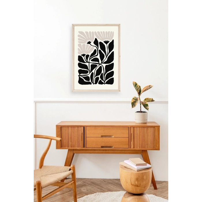 Çiçek Ahşap Çerçeveli Tablo 17 x 23