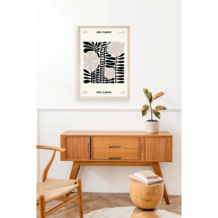 Çiçek Ahşap Çerçeveli Tablo 17 x 23