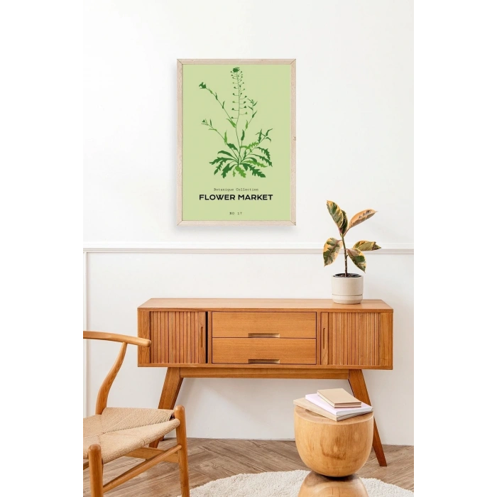 Çiçek Ahşap Çerçeveli Tablo 17 x 23