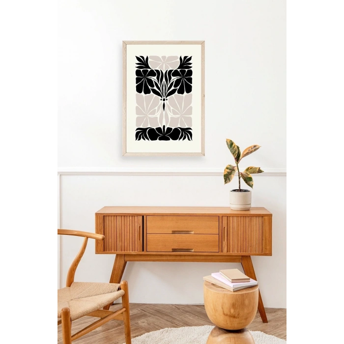 Çiçek Ahşap Çerçeveli Tablo 17 x 23