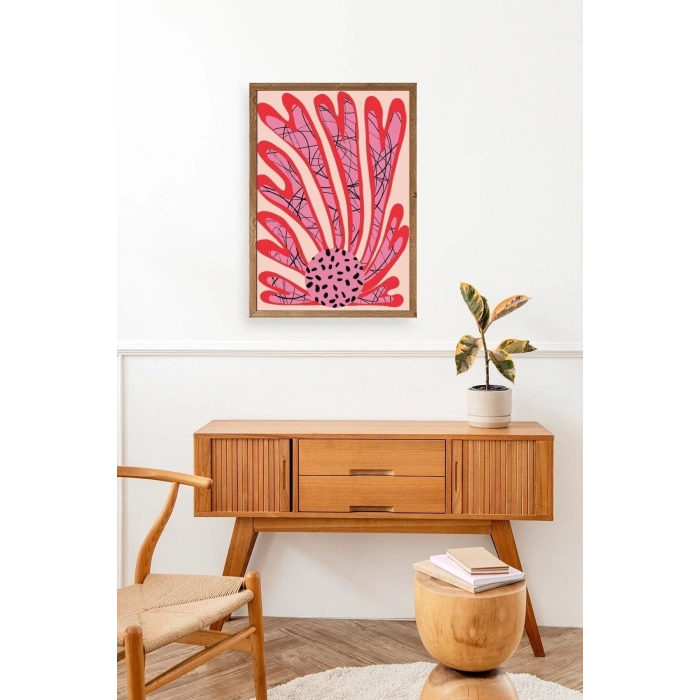 Çiçek Ahşap Çerçeveli Tablo 17 x 23