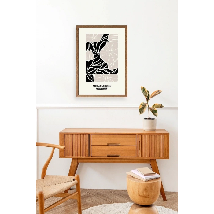 Çiçek Ahşap Çerçeveli Tablo 17 x 23