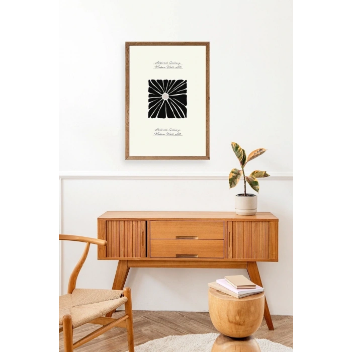 Çiçek Ahşap Çerçeveli Tablo 17 x 23