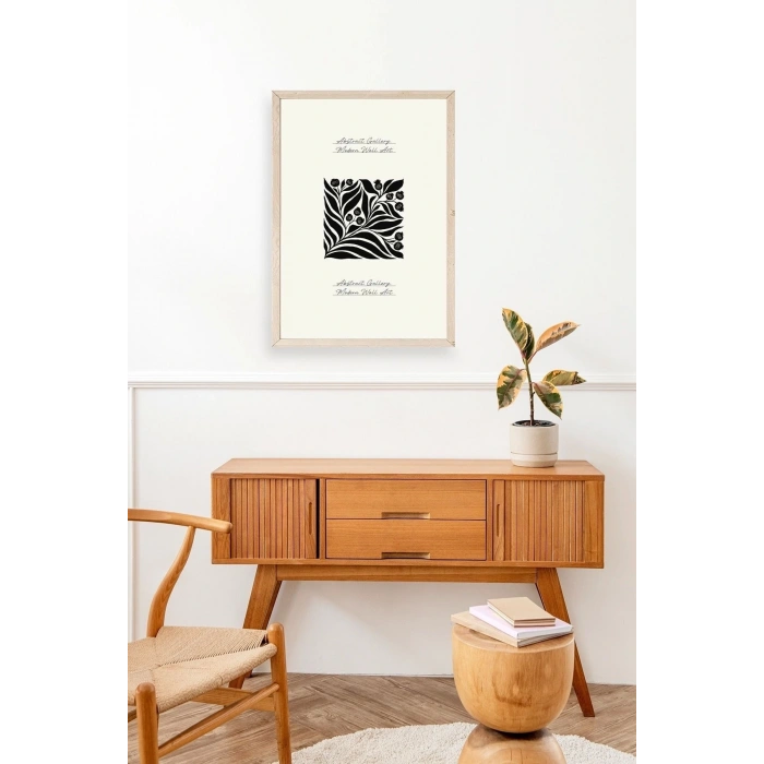 Çiçek Ahşap Çerçeveli Tablo 17 x 23