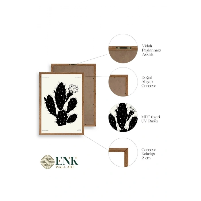 Çiçek Ahşap Çerçeveli Tablo 17 x 23