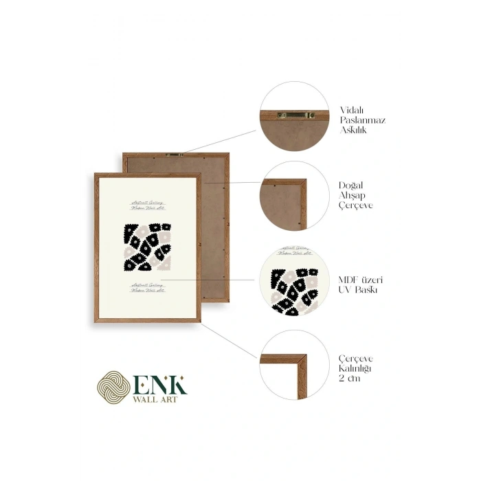 Çiçek Ahşap Çerçeveli Tablo 17 x 23