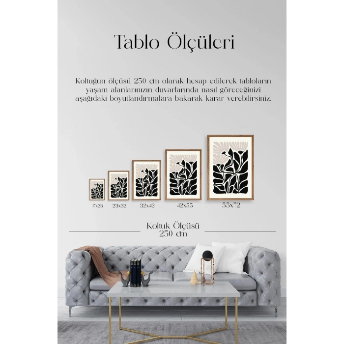 Çiçek Ahşap Çerçeveli Tablo 17 x 23