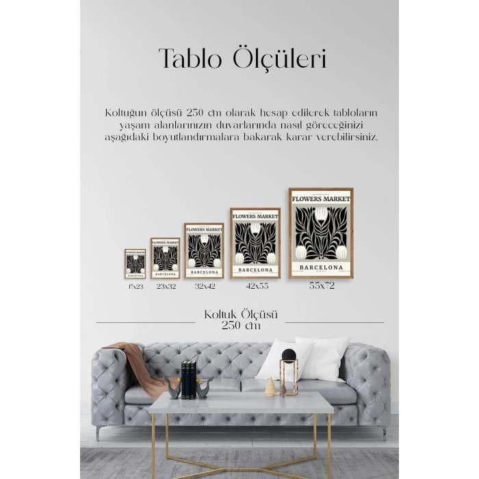 Çiçek Ahşap Çerçeveli Tablo 17 x 23