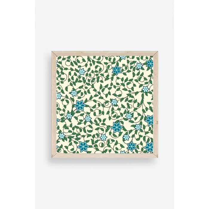 Çiçek Ahşap Çerçeveli Tablo 23 x 23