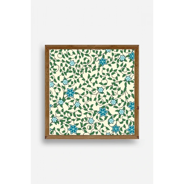 Çiçek Ahşap Çerçeveli Tablo 23 x 23