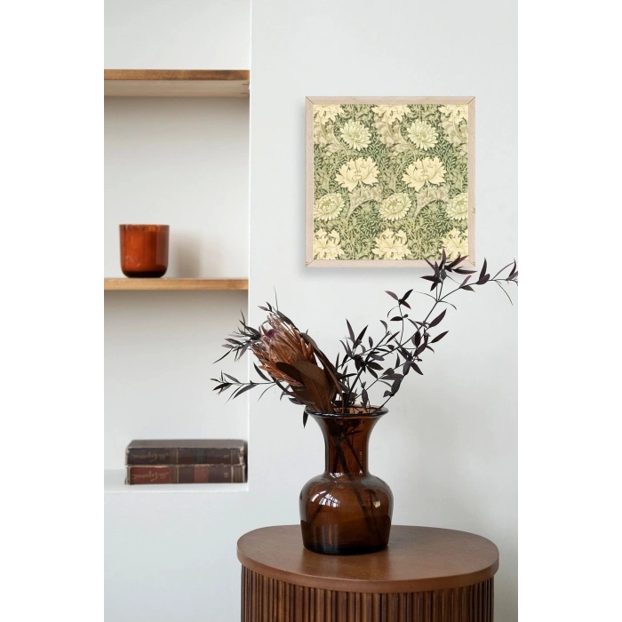 Çiçek Ahşap Çerçeveli Tablo 23 x 23