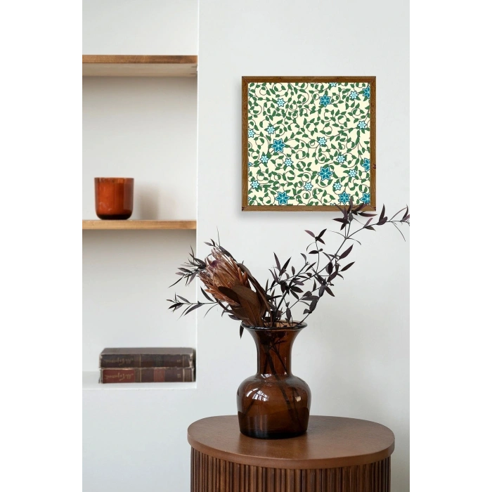 Çiçek Ahşap Çerçeveli Tablo 23 x 23